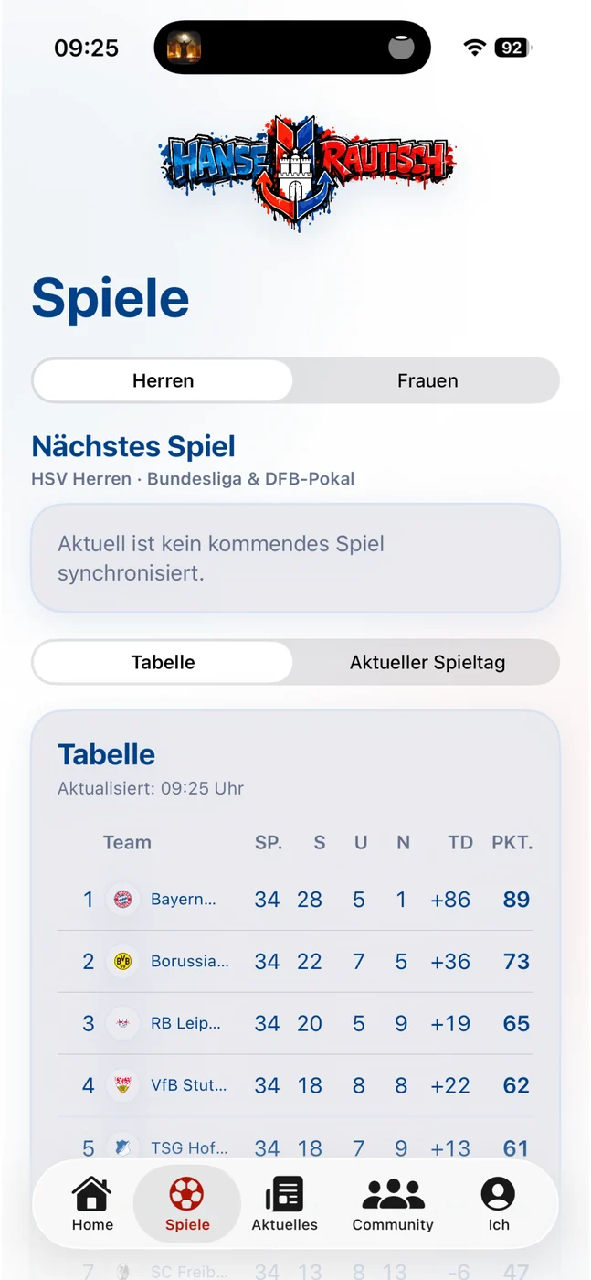Spiele in der App
